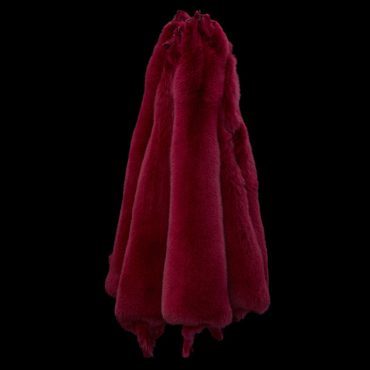 Dyed Shadow Fox Fur - Raspberry