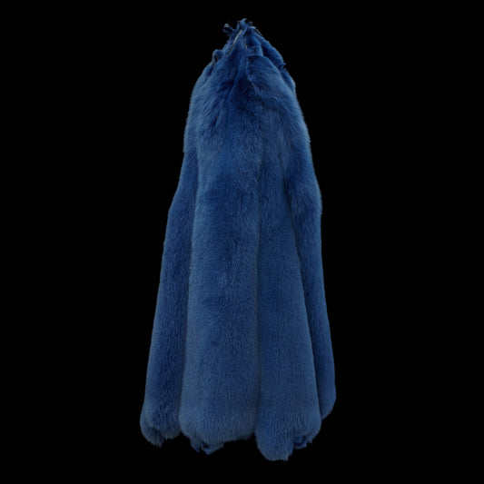 Dyed Shadow Fox Fur - Royal Blue (Cobalt)