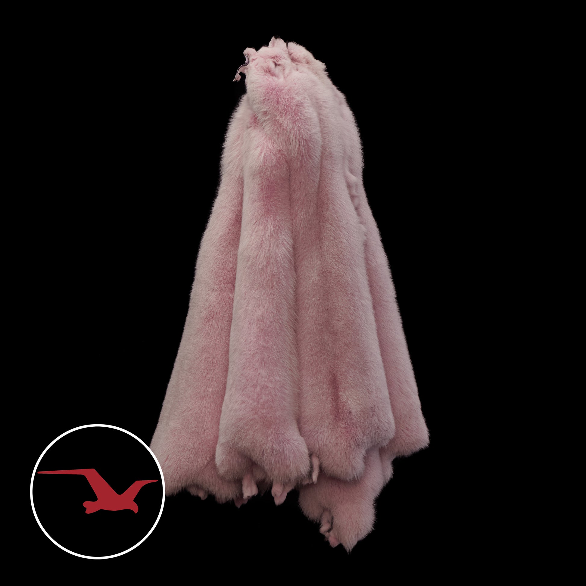 Dyed Shadow Fox Fur - Baby Pink (group)