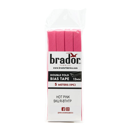 Bias Tape - Hot Pink 13mm (pack)