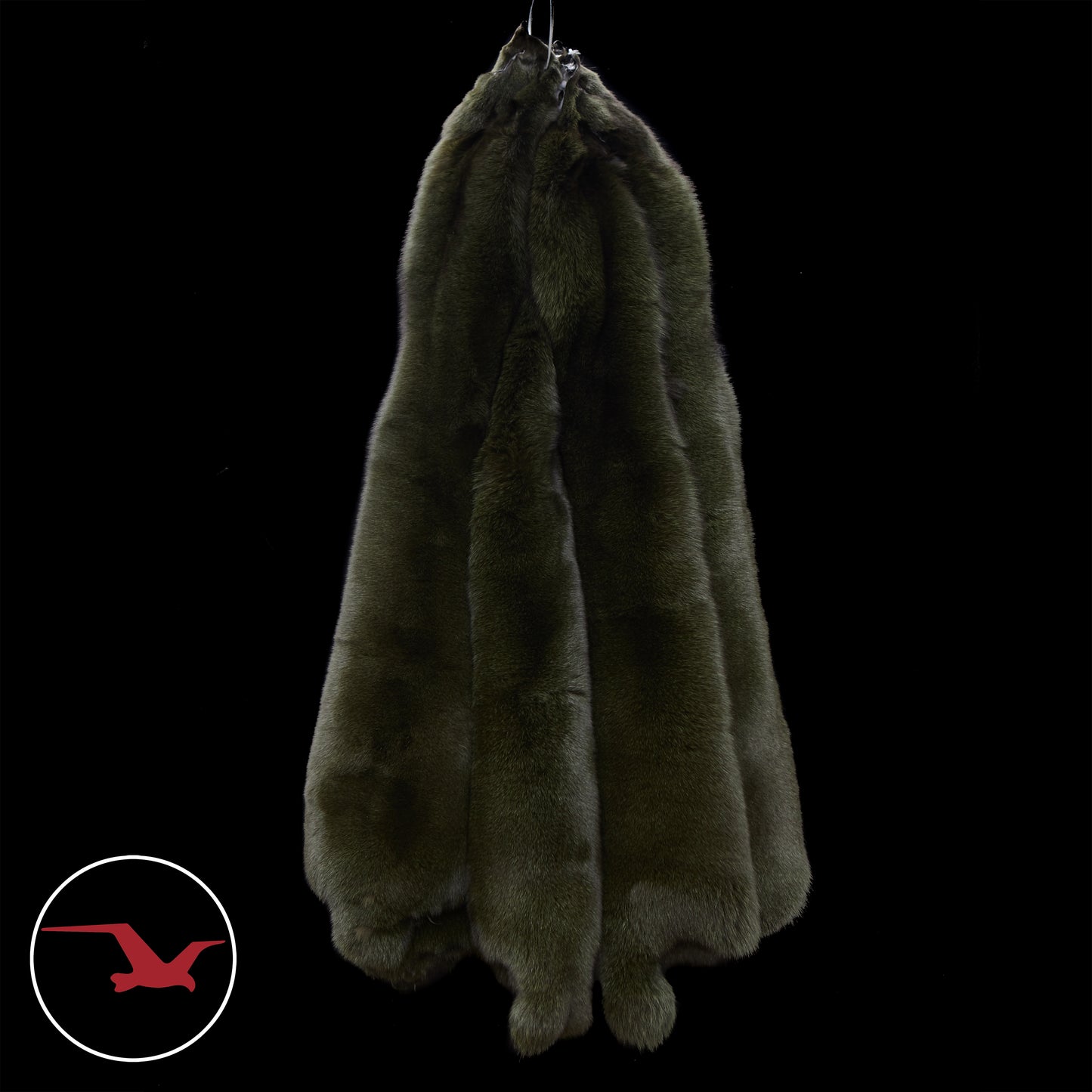 Dyed Norweigan Blue Fox Fur - Khaki (Forest Shadow)