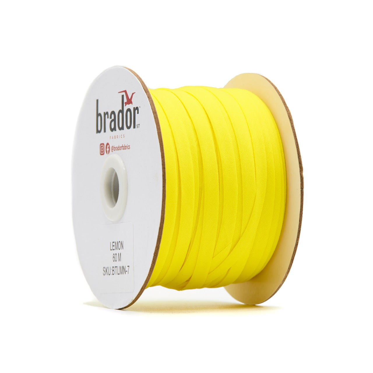 Bias Tape - Lemon 7mm (roll)