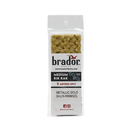 Rik Rak - Metallic Gold 6mm Pack