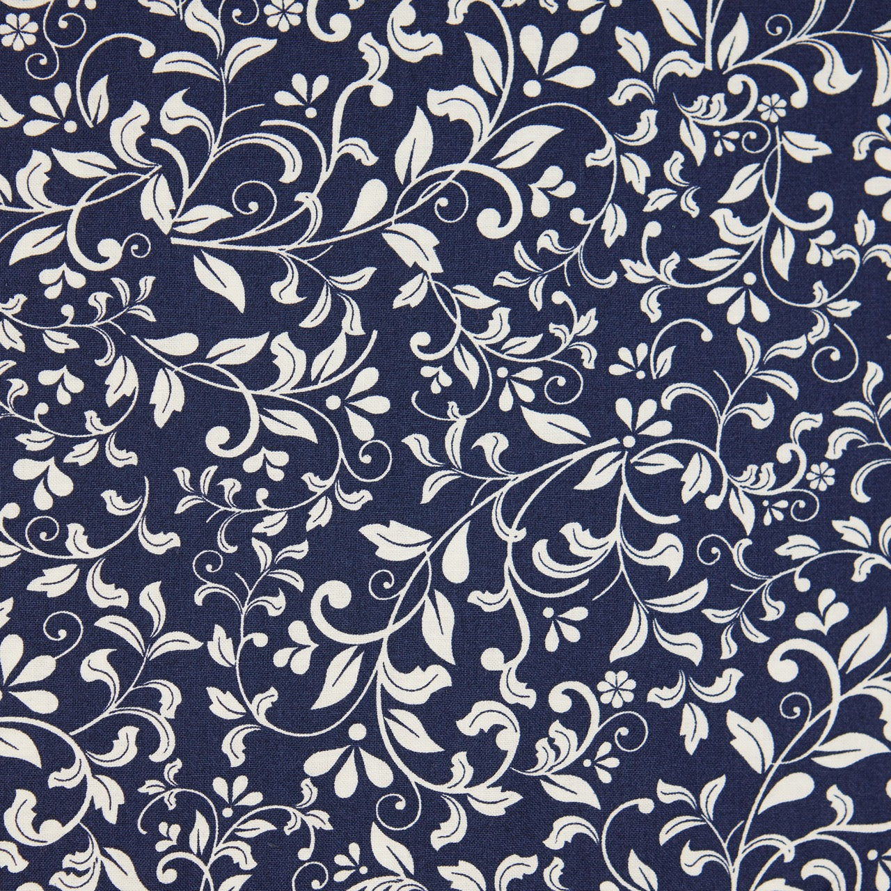 Quilting Cotton - Floral - Navy Flourish (detail)