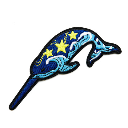 InukChic® Iron-On Patches - Celestial Narwhal - Ocean