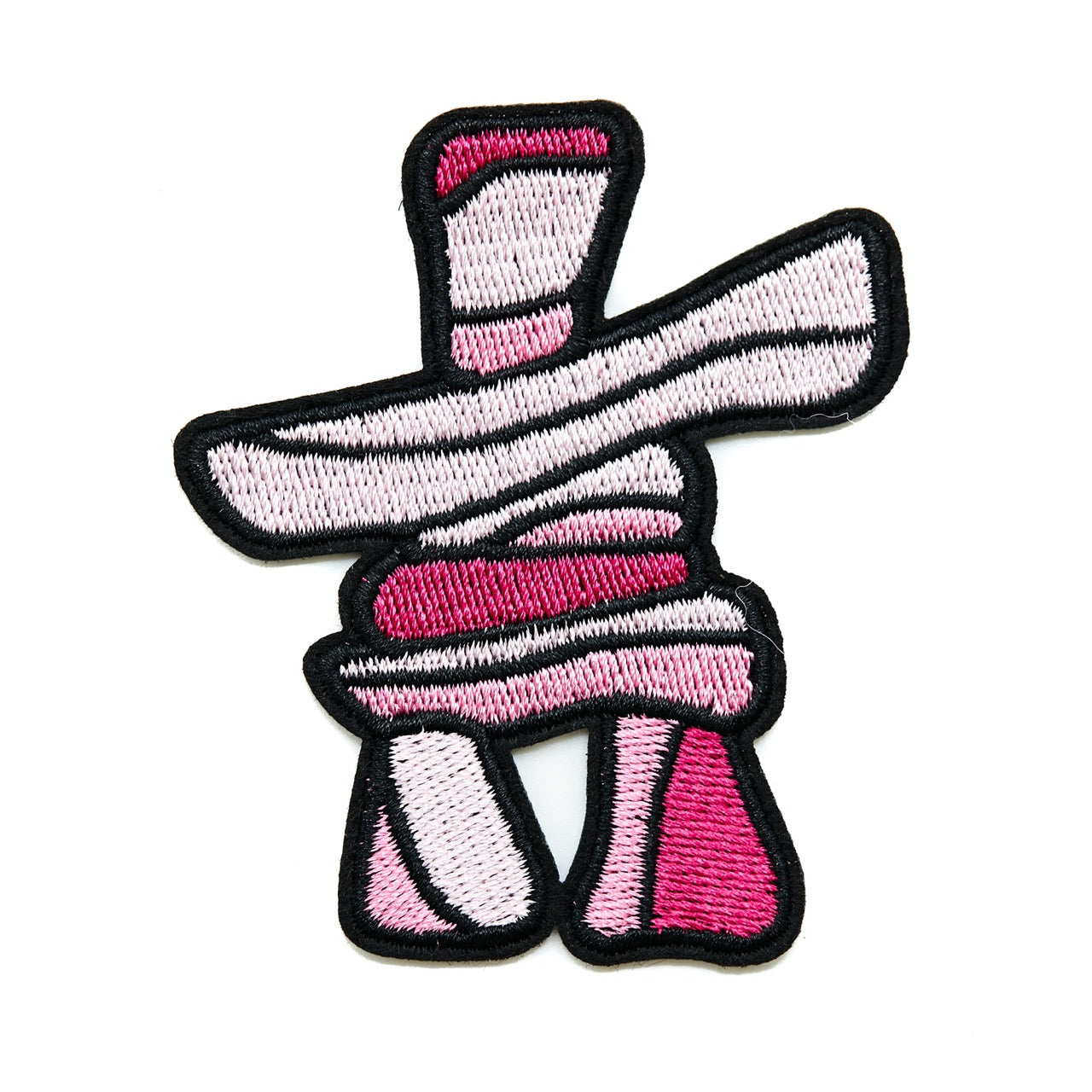 Arctic Collection Iron-On Patches - Inukshuk - Pink