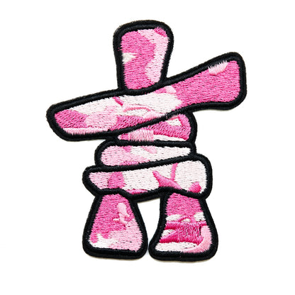 Arctic Collection Iron-On Patches - Inukshuk - Pink Camo