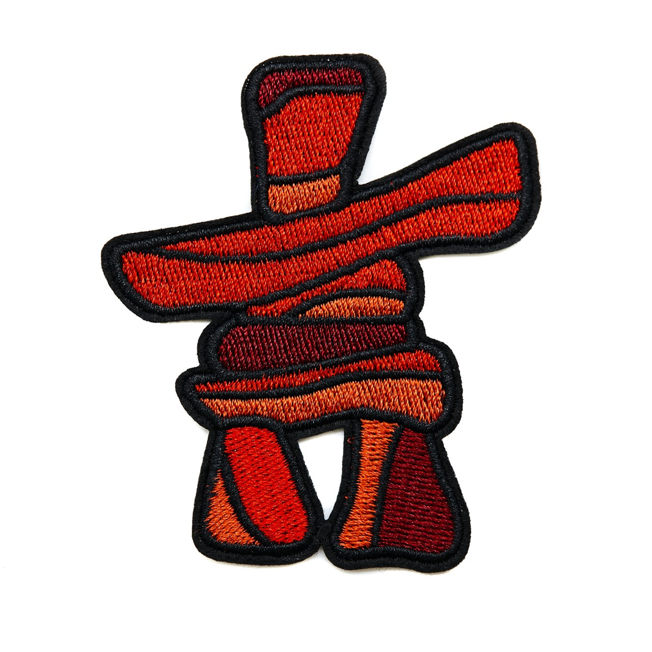 Arctic Collection Iron-On Patches - Inukshuk - Red