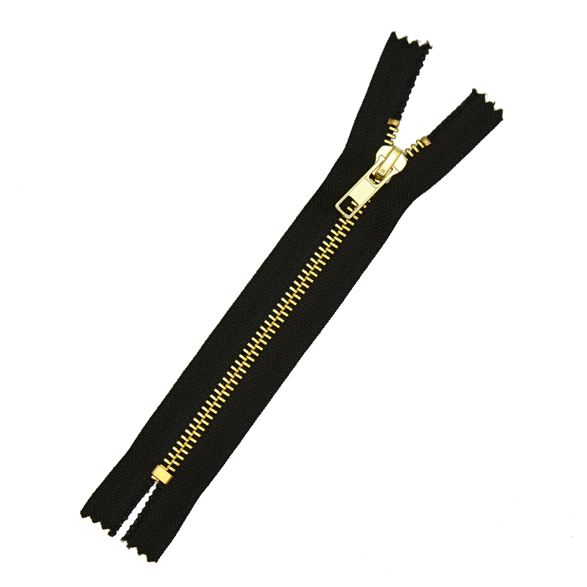 Pocket Zippers - Black (Metal - Gold)