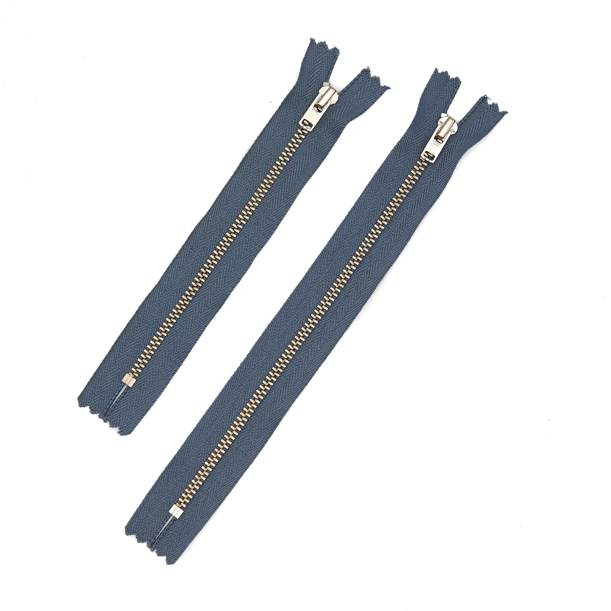 Pocket Zippers - Ocean Blue (Metal - Brass Thin Tooth) - sizing