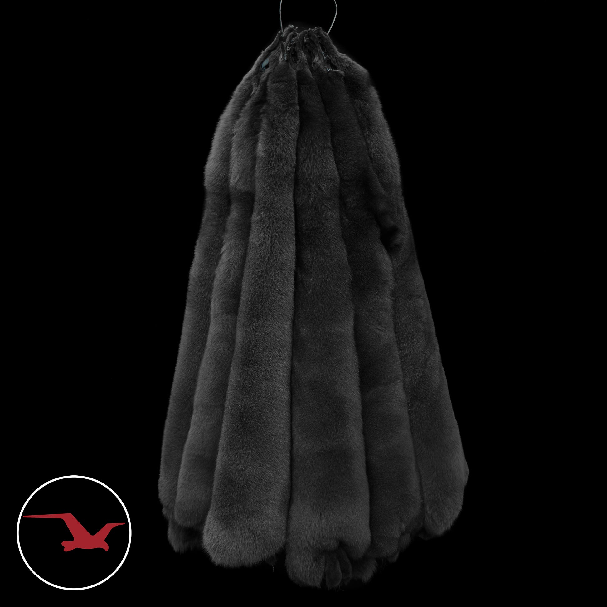 Dyed Norweigan Blue Fox Fur - Pewter (Mid Grey)