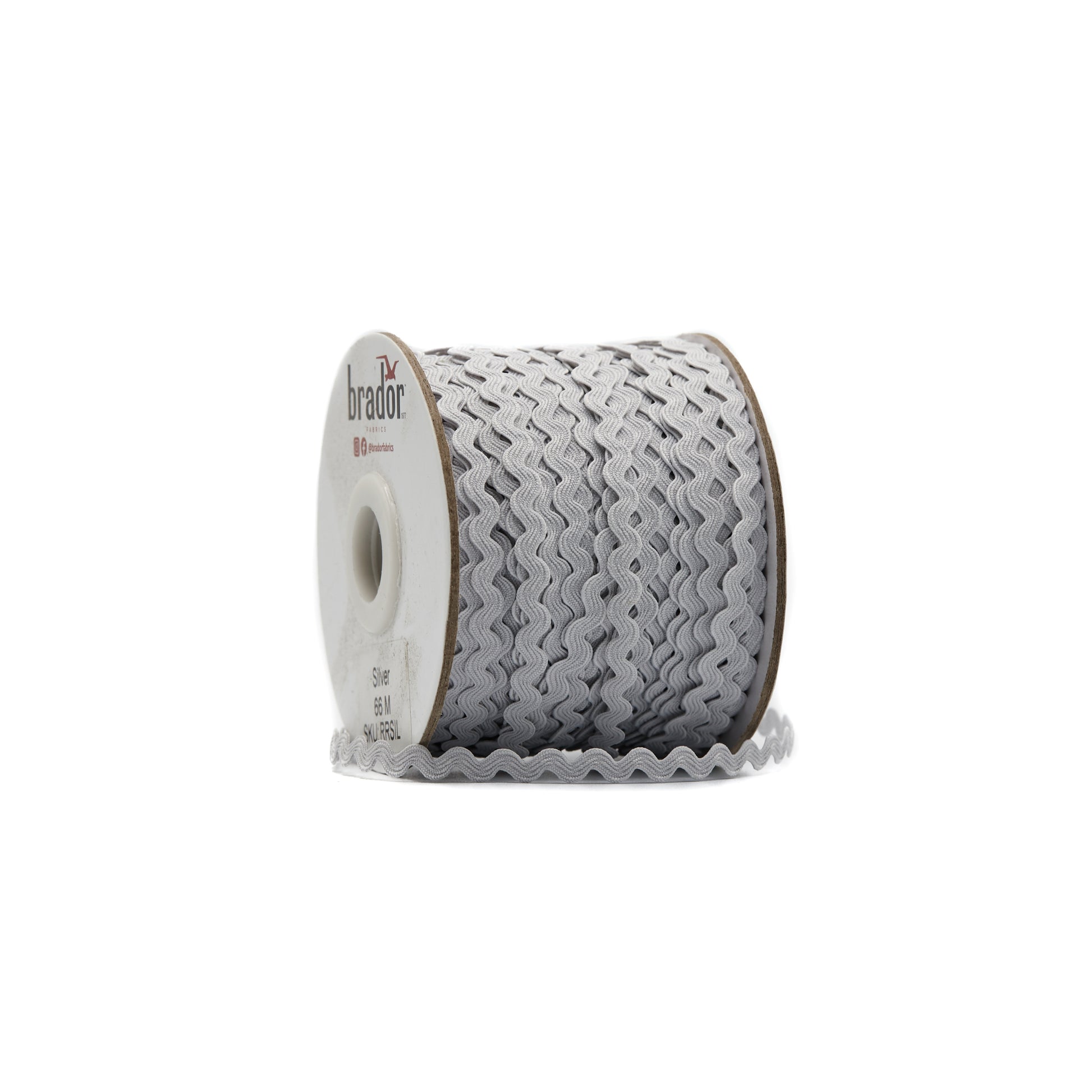 Rik Rak - Silver (Light Grey) 3mm Roll