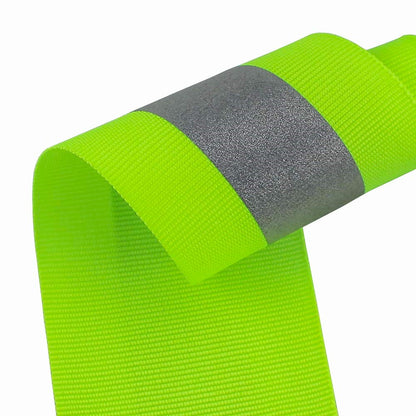 Reflective Webbing - Safety Green (loop)