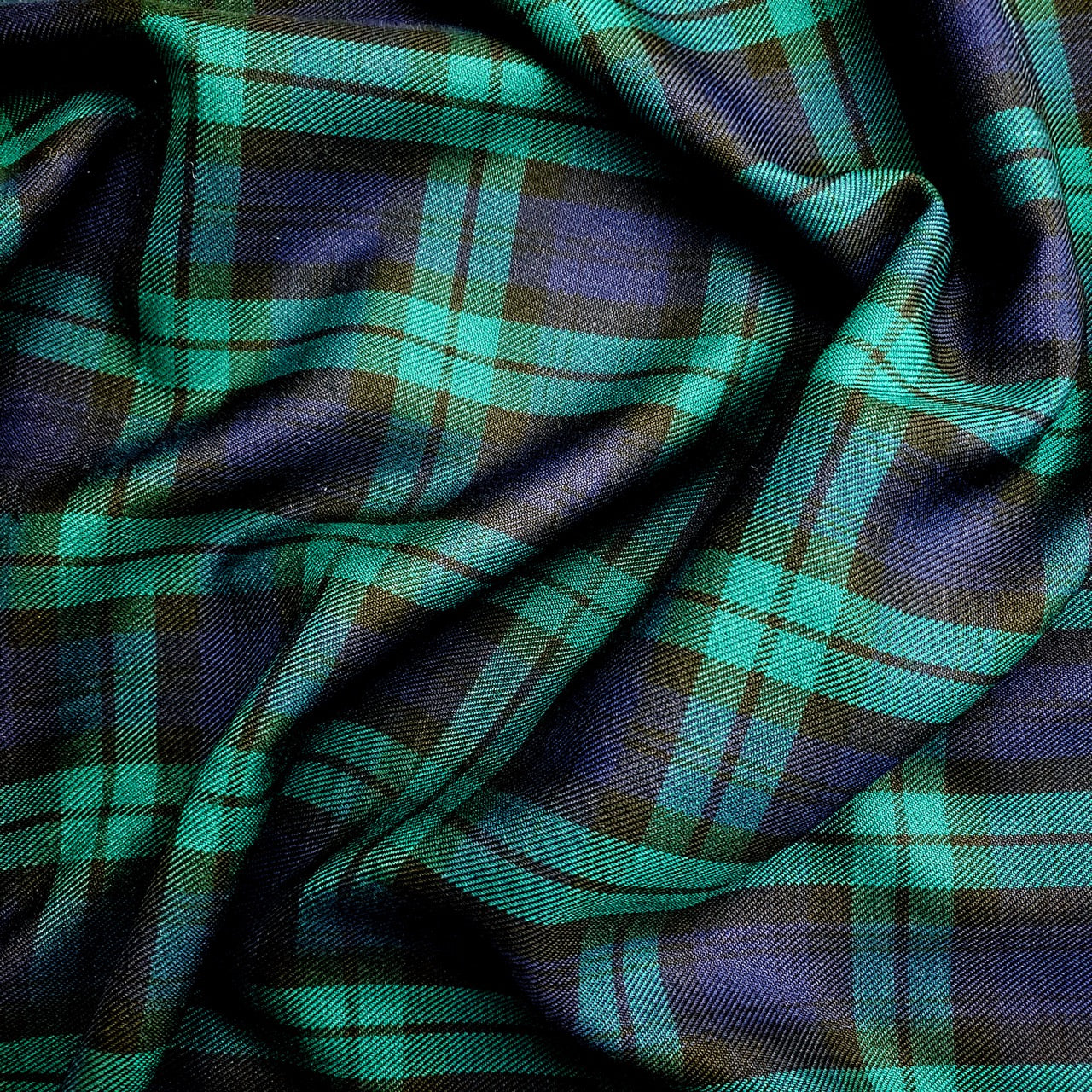 Tartan F - Navy, Green, Black