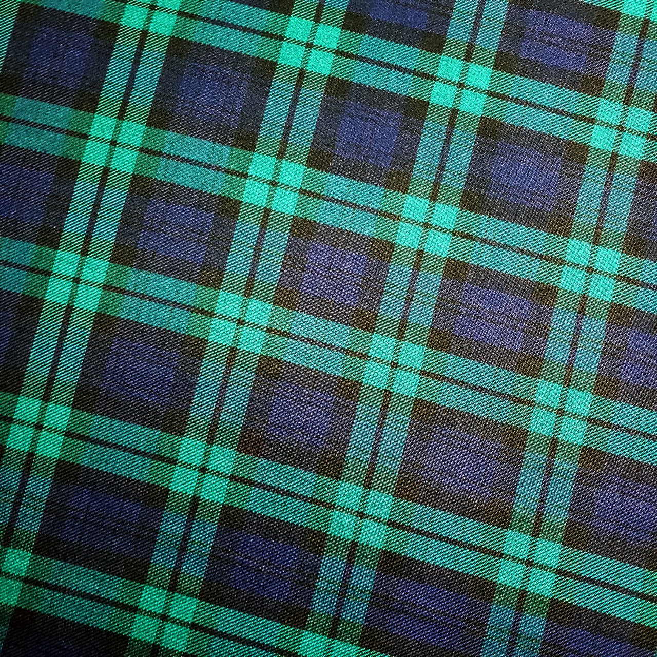 Tartan F - Navy, Green, Black (detail)