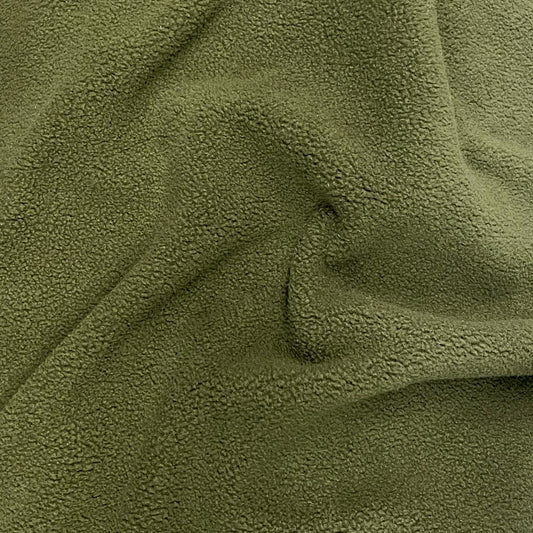 Army Green Heathered Heavyweaight Polar Fleece Fabric / Clothing and  Apparel/ 60 inch Wide / Polyester/ Sold by the Yard