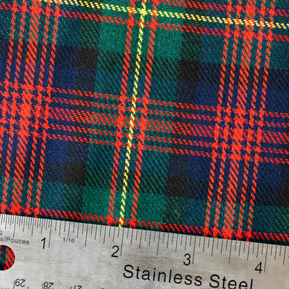 Tartan C - Red, Green, Navy Squares Closeup